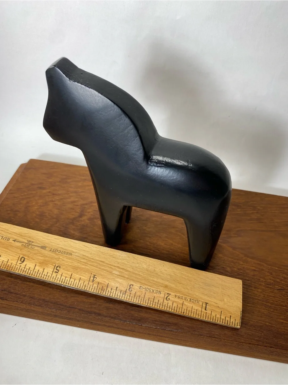 IKEA FINANSIELL Matte Black Dala Horse Minimal Decorative Sculpture